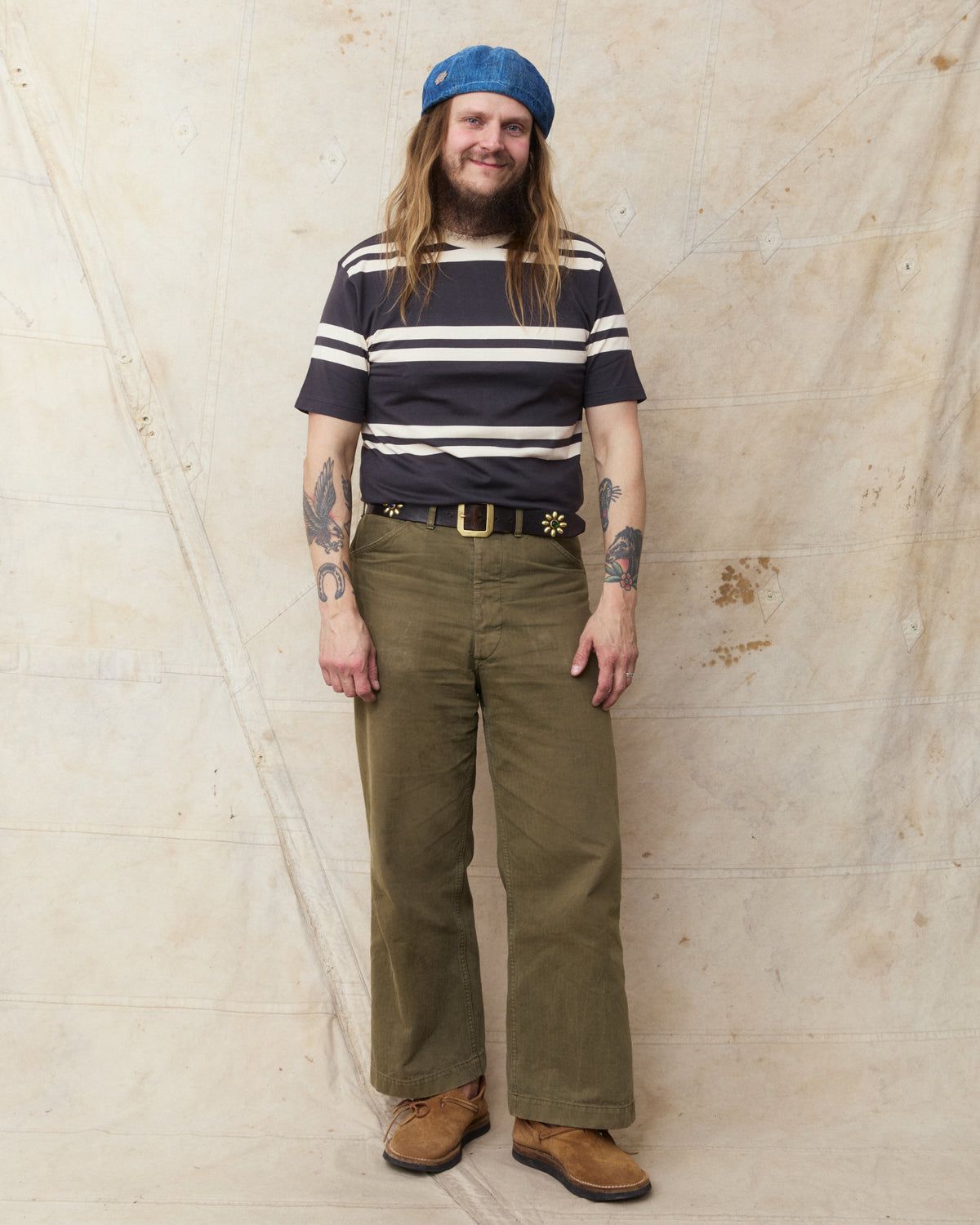 Warehouse & Co. Lot 4113 Short Sleeved Stripe T-shirt Sumikuro