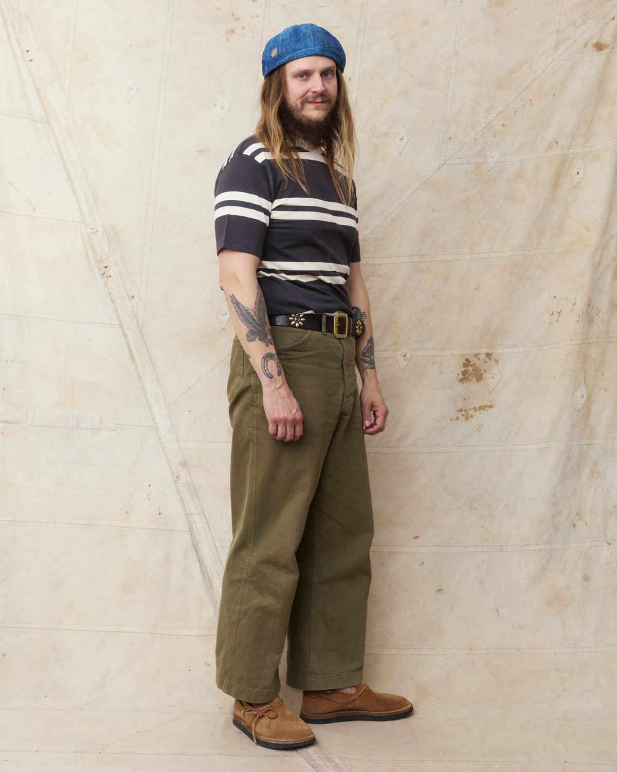 Warehouse & Co. Lot 4113 Short Sleeved Stripe T-shirt Sumikuro
