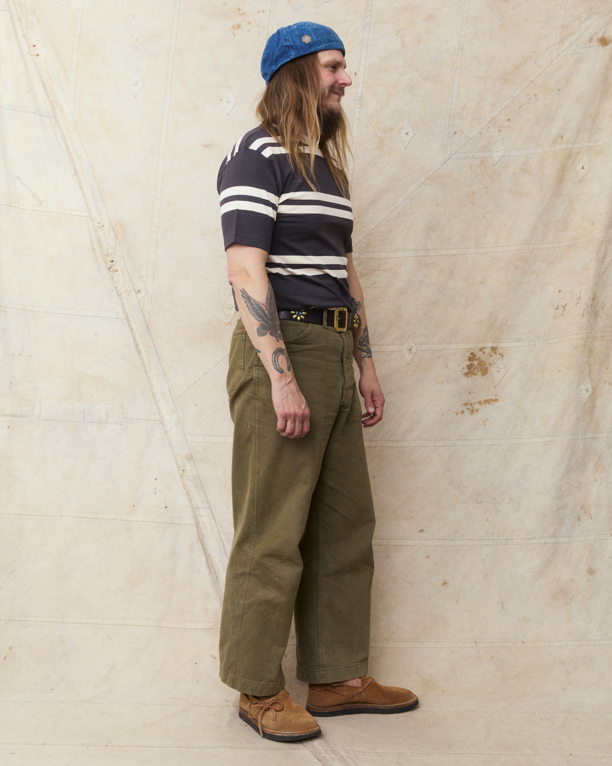 Warehouse & Co. Lot 4113 Short Sleeved Stripe T-shirt Sumikuro
