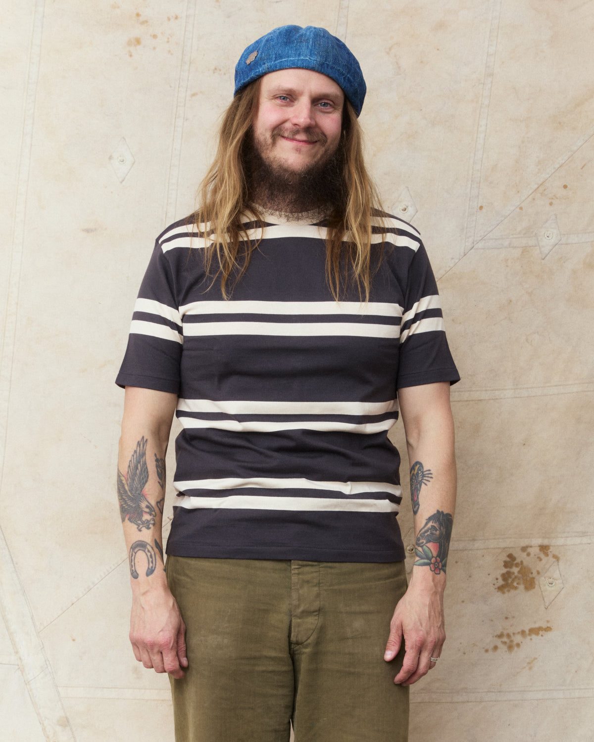 Warehouse & Co. Lot 4113 Short Sleeved Stripe T-shirt Sumikuro