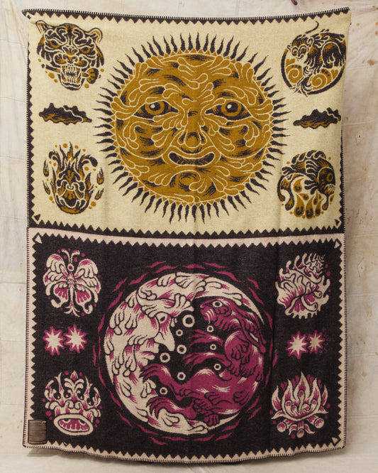 Indigofera x Björn Atldax The Fifth Sun Wool Blanket