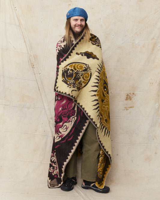 Indigofera x Björn Atldax The Fifth Sun Wool Blanket