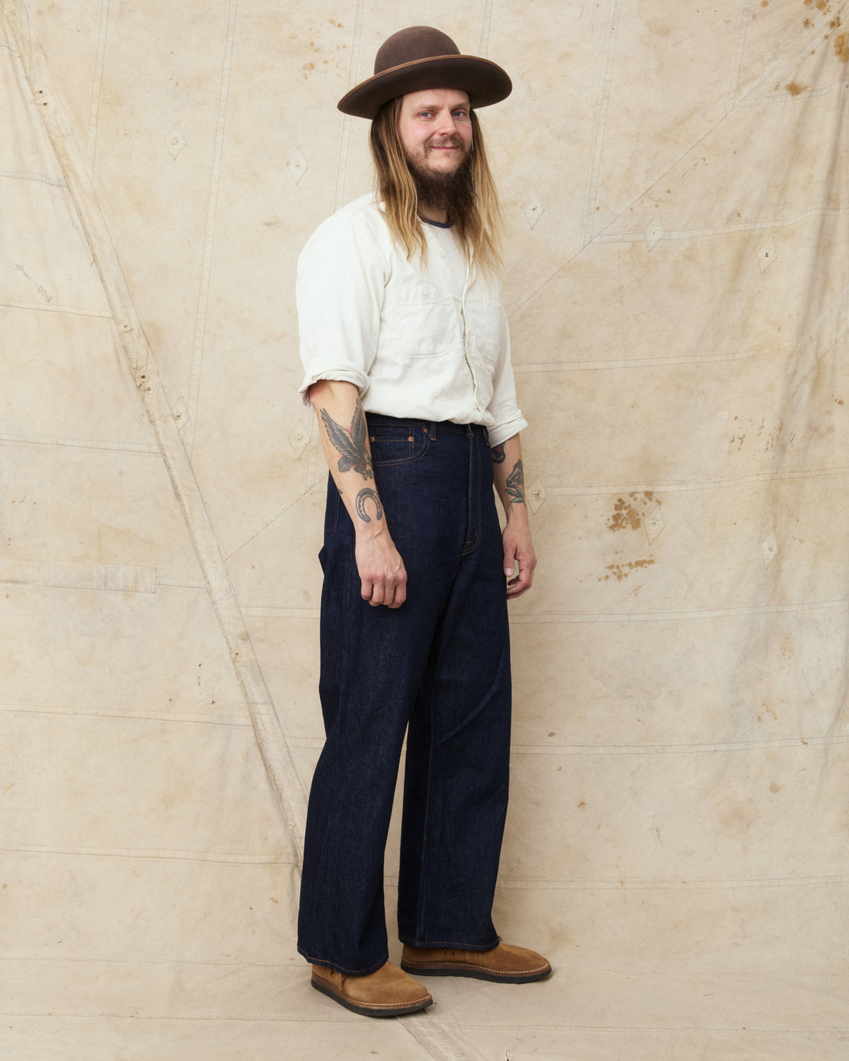 OrSlow 01-2021W-81K 202 Shoe Cut Wide Flare Denim