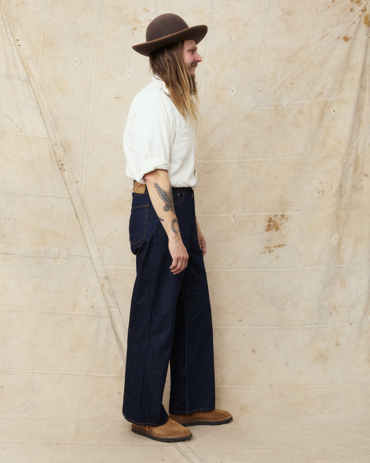 OrSlow 01-2021W-81K 202 Shoe Cut Wide Flare Denim