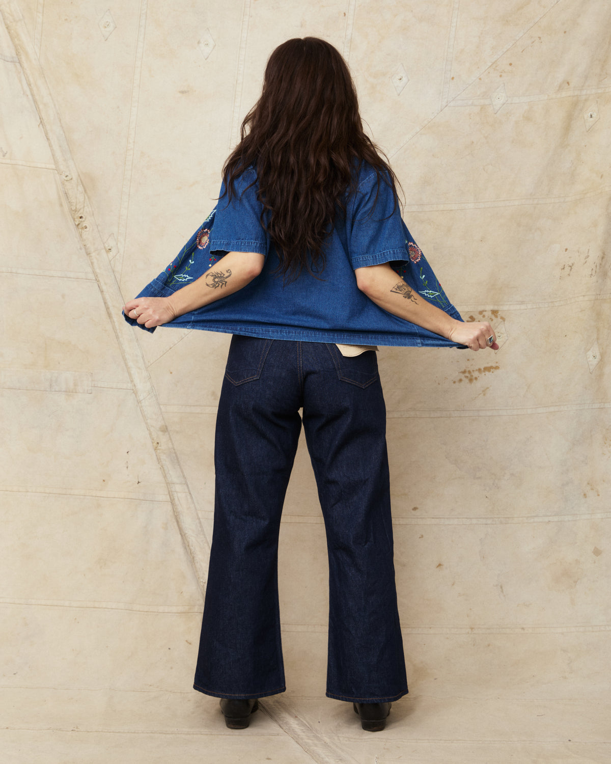OrSlow 01-2021W-81K 202 Shoe Cut Wide Flare Denim