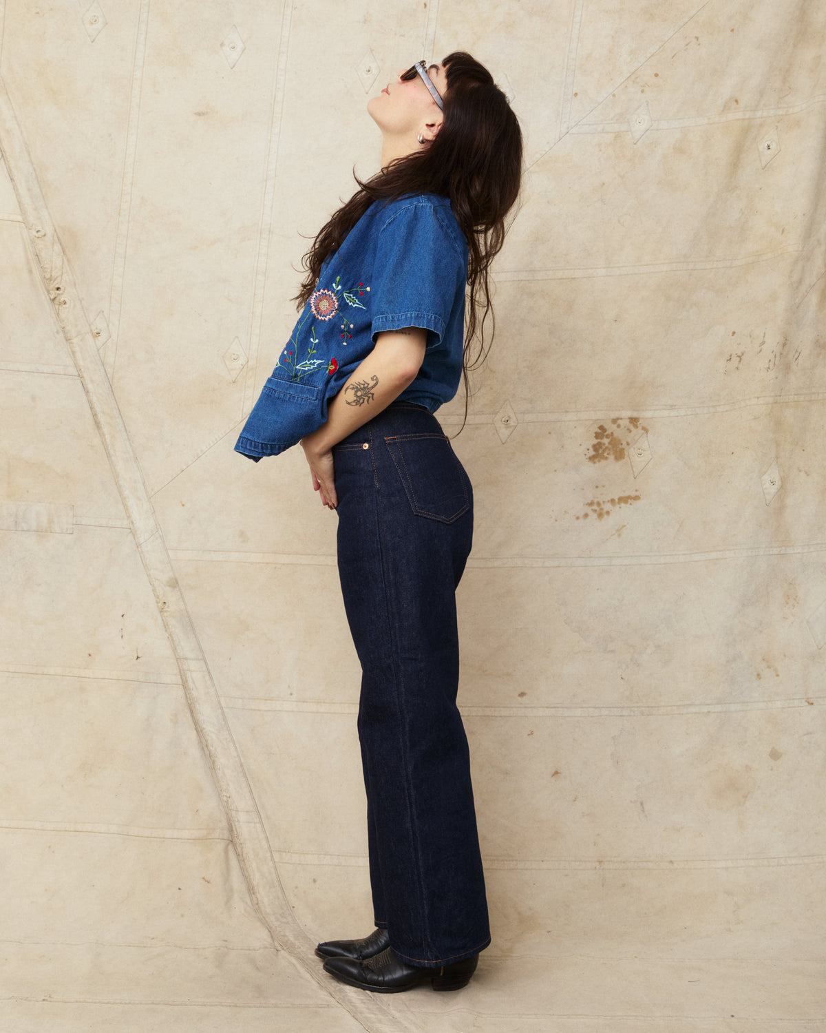 OrSlow 01-2021W-81K 202 Shoe Cut Wide Flare Denim