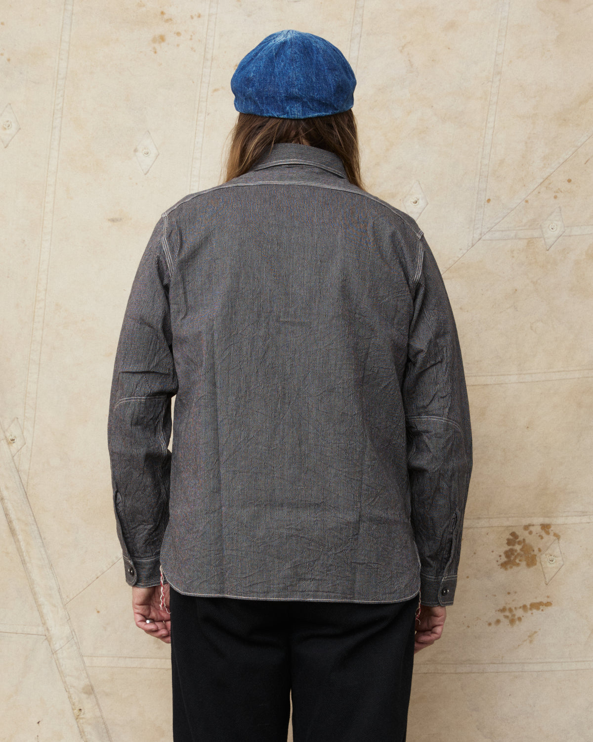 Sugar Cane & Co. SC25511 119 Black Striped Work Shirt