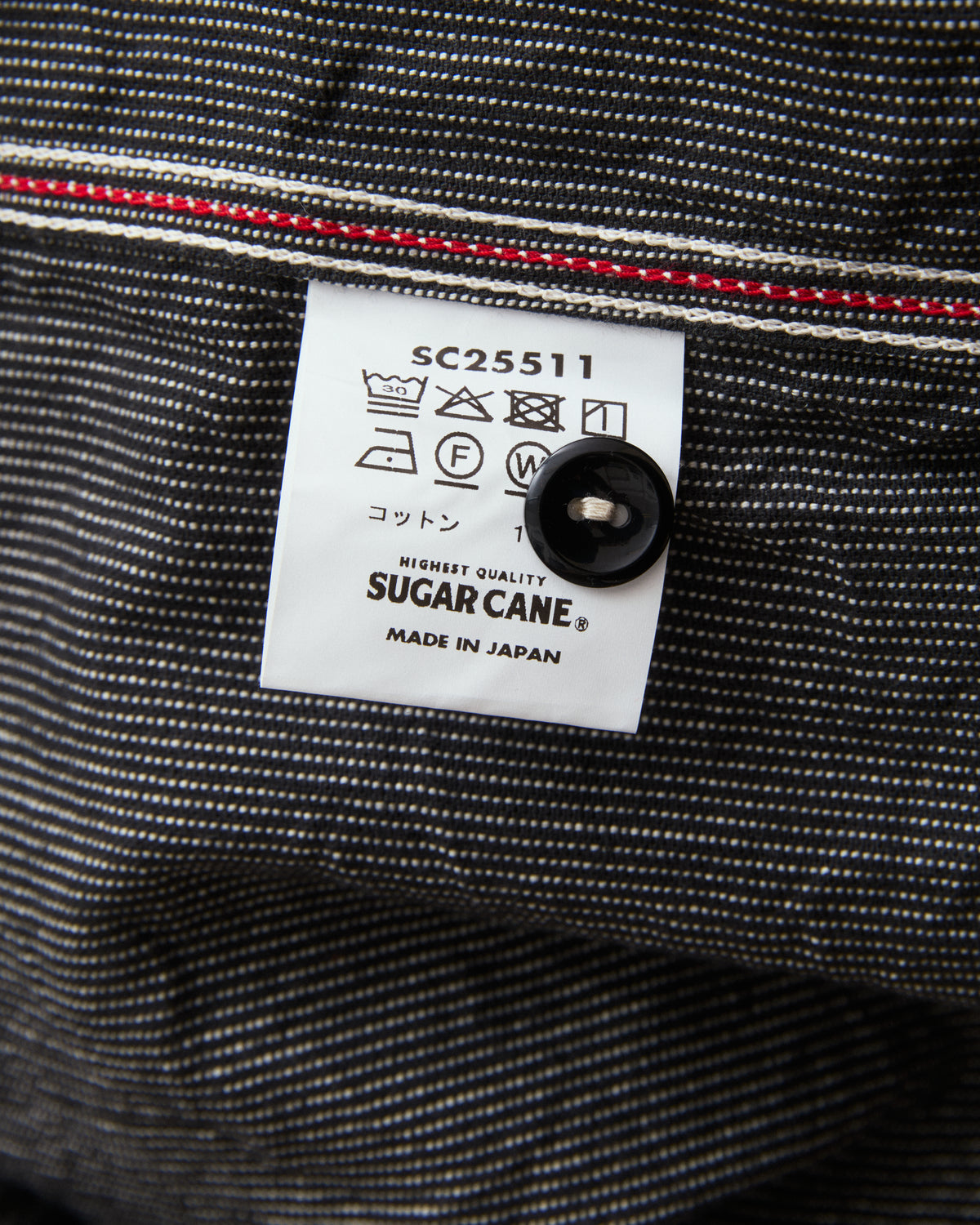 Sugar Cane & Co. SC25511 119 Black Striped Work Shirt