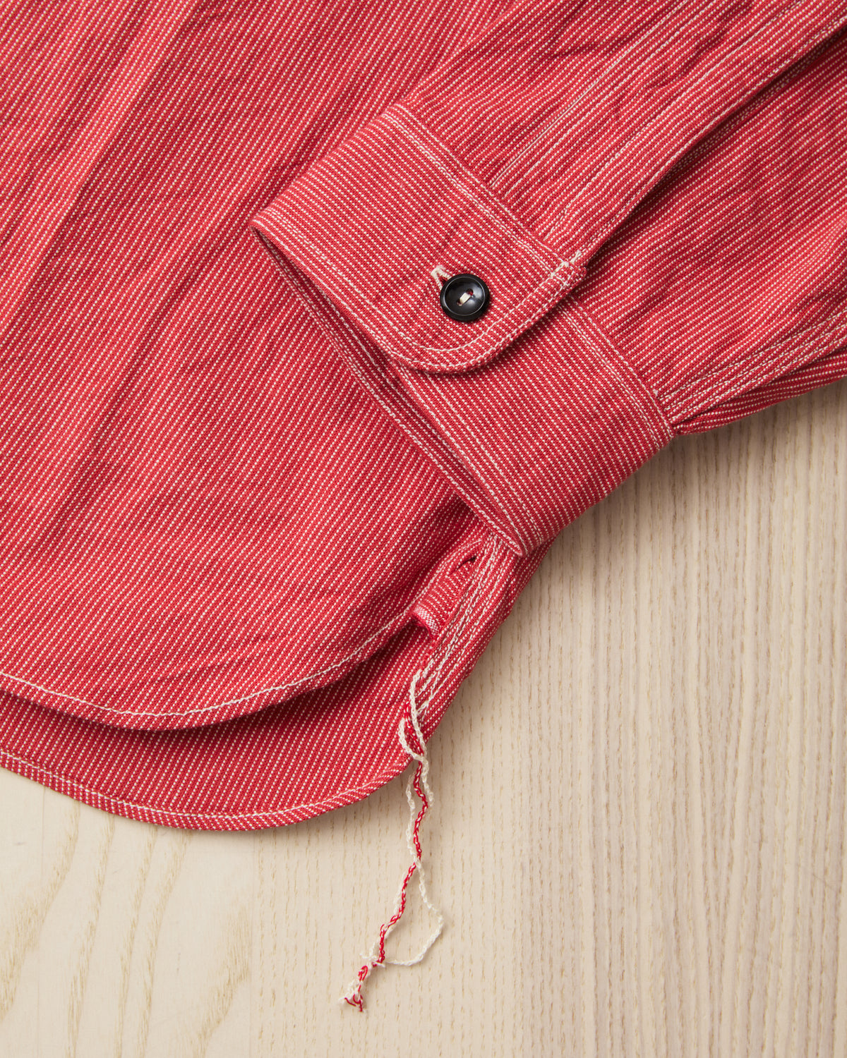 Sugar Cane & Co. SC25511 165 Red Striped Work Shirt