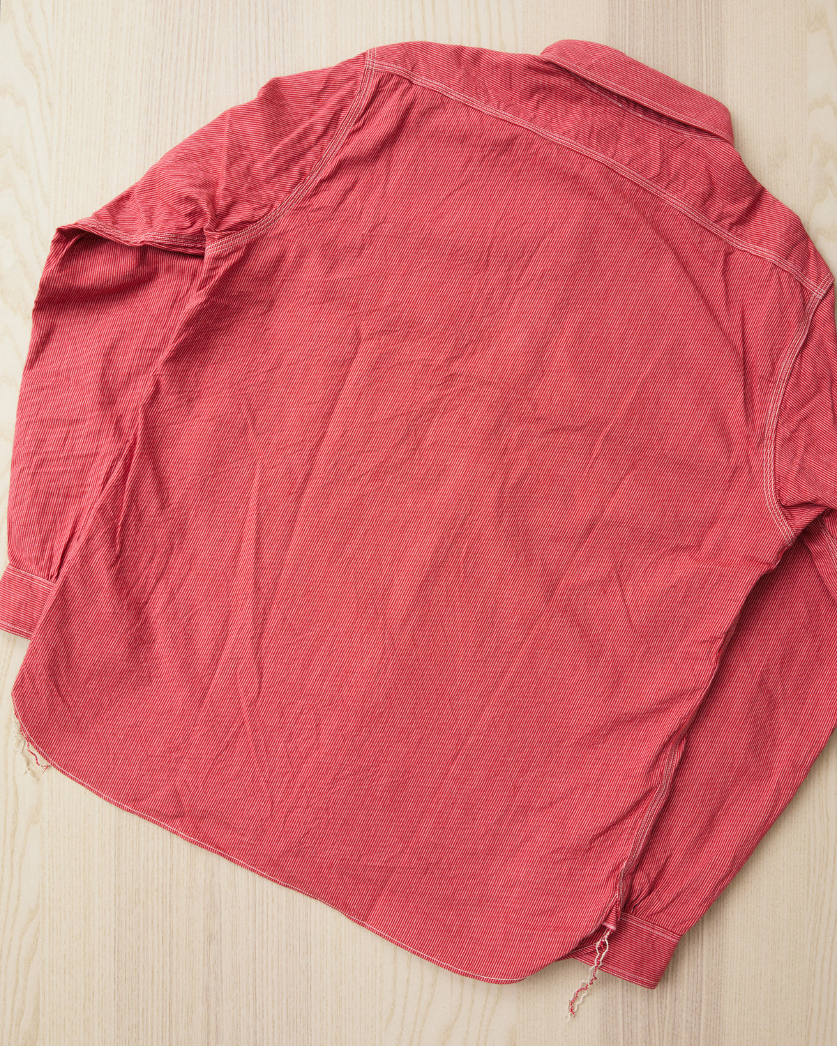 Sugar Cane & Co. SC25511 165 Red Striped Work Shirt