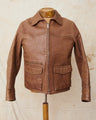 Second Hand Levi's Vintage Clothing LVC 1940's Halfbelt Leather Jacket Size S (XS)