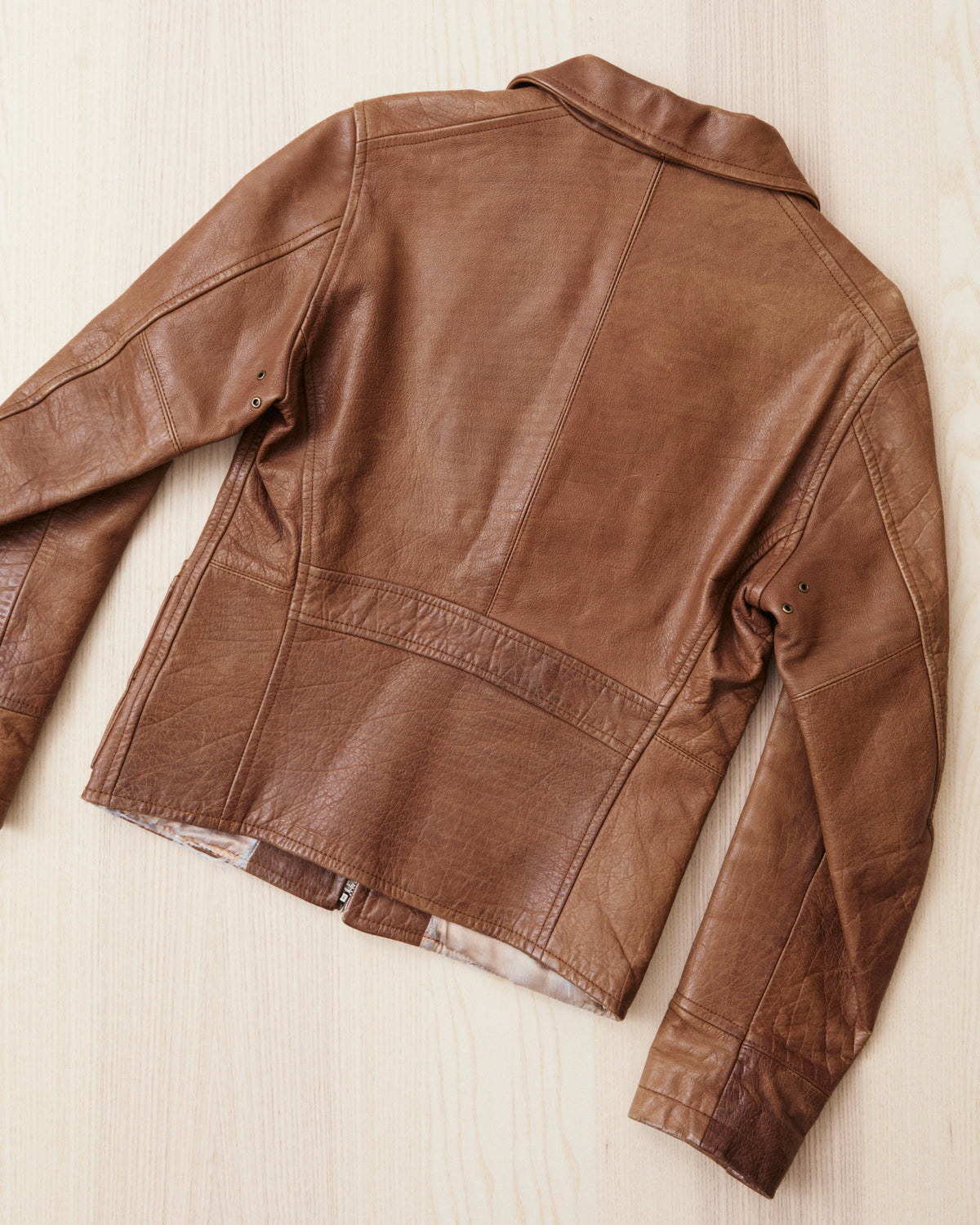 Second Hand Levi's Vintage Clothing LVC 1940's Halfbelt Leather Jacket Size S (XS)