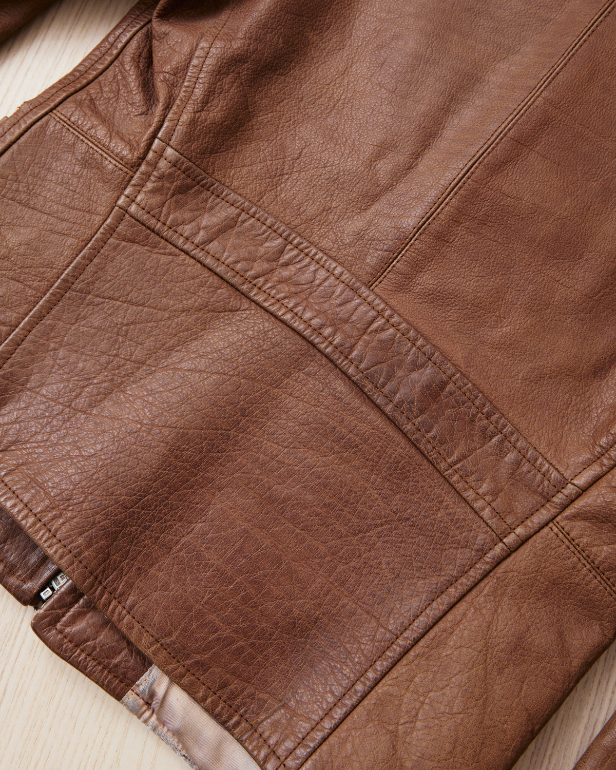 Second Hand Levi's Vintage Clothing LVC 1940's Halfbelt Leather Jacket Size S (XS)