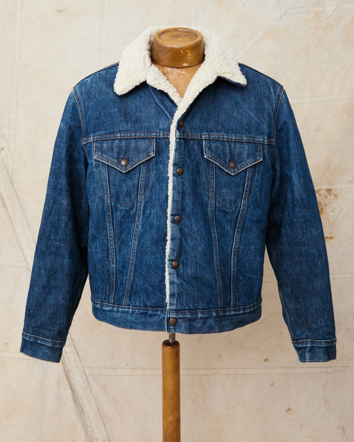 Vintage Levi's Denim Sherpa Trucker Jacket Indigo Medium