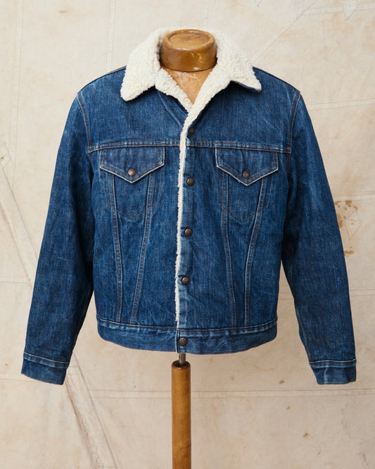 Vintage Levi's Denim Sherpa Trucker Jacket Indigo Medium