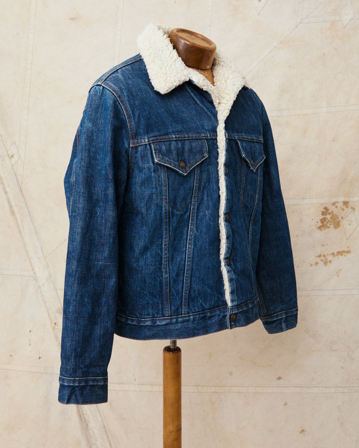 Vintage Levi's Denim Sherpa Trucker Jacket Indigo Medium