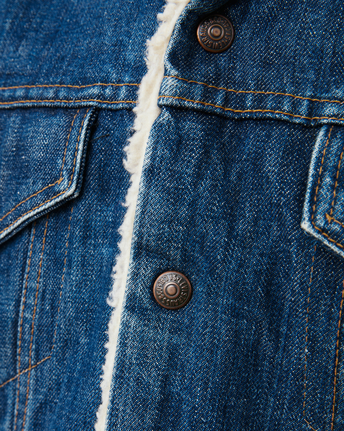 Vintage Levi's Denim Sherpa Trucker Jacket Indigo Medium