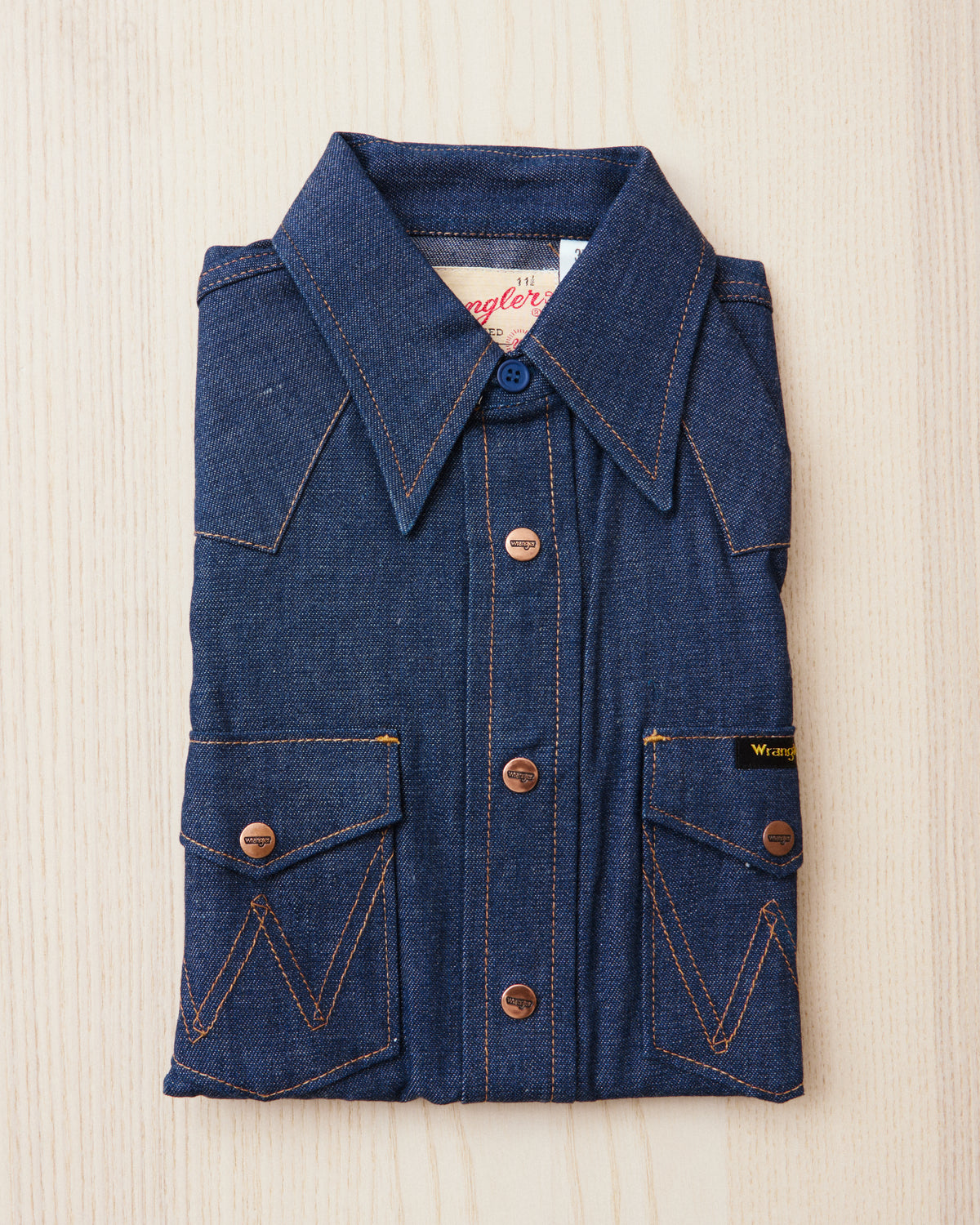 Vintage Dead Stock 70's Wrangler Children's Denim Shirt