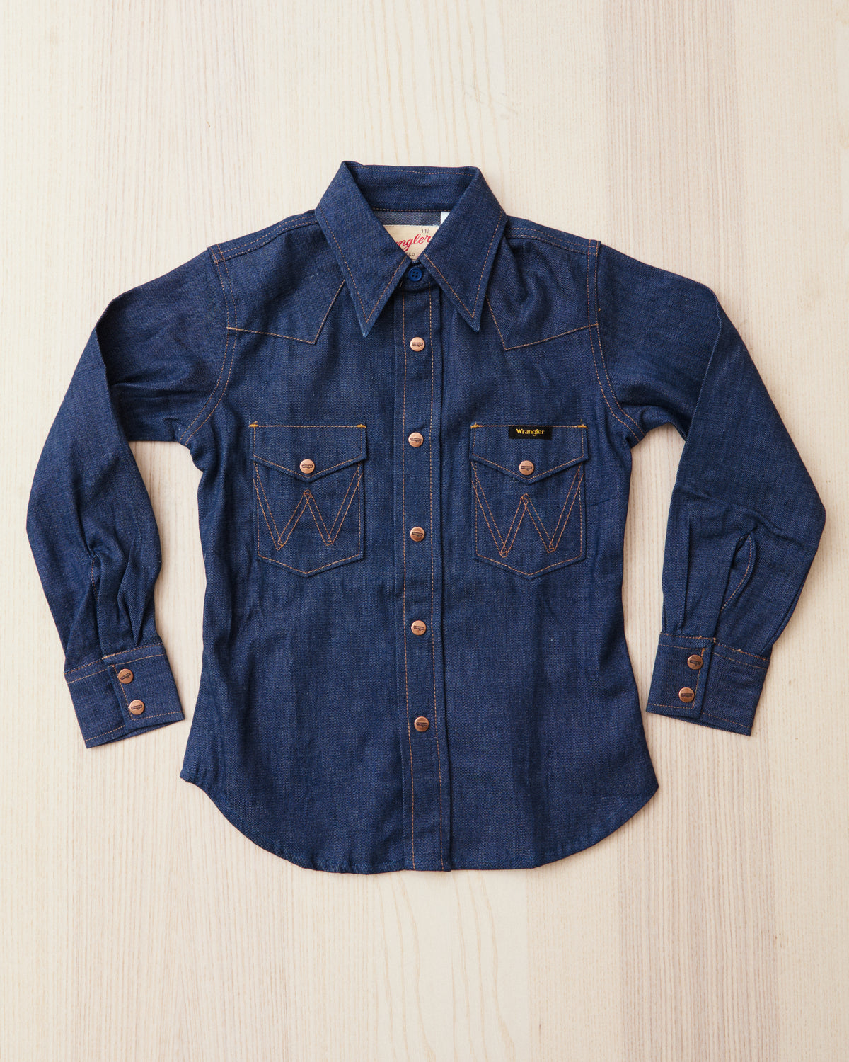 Vintage Dead Stock 70's Wrangler Children's Denim Shirt