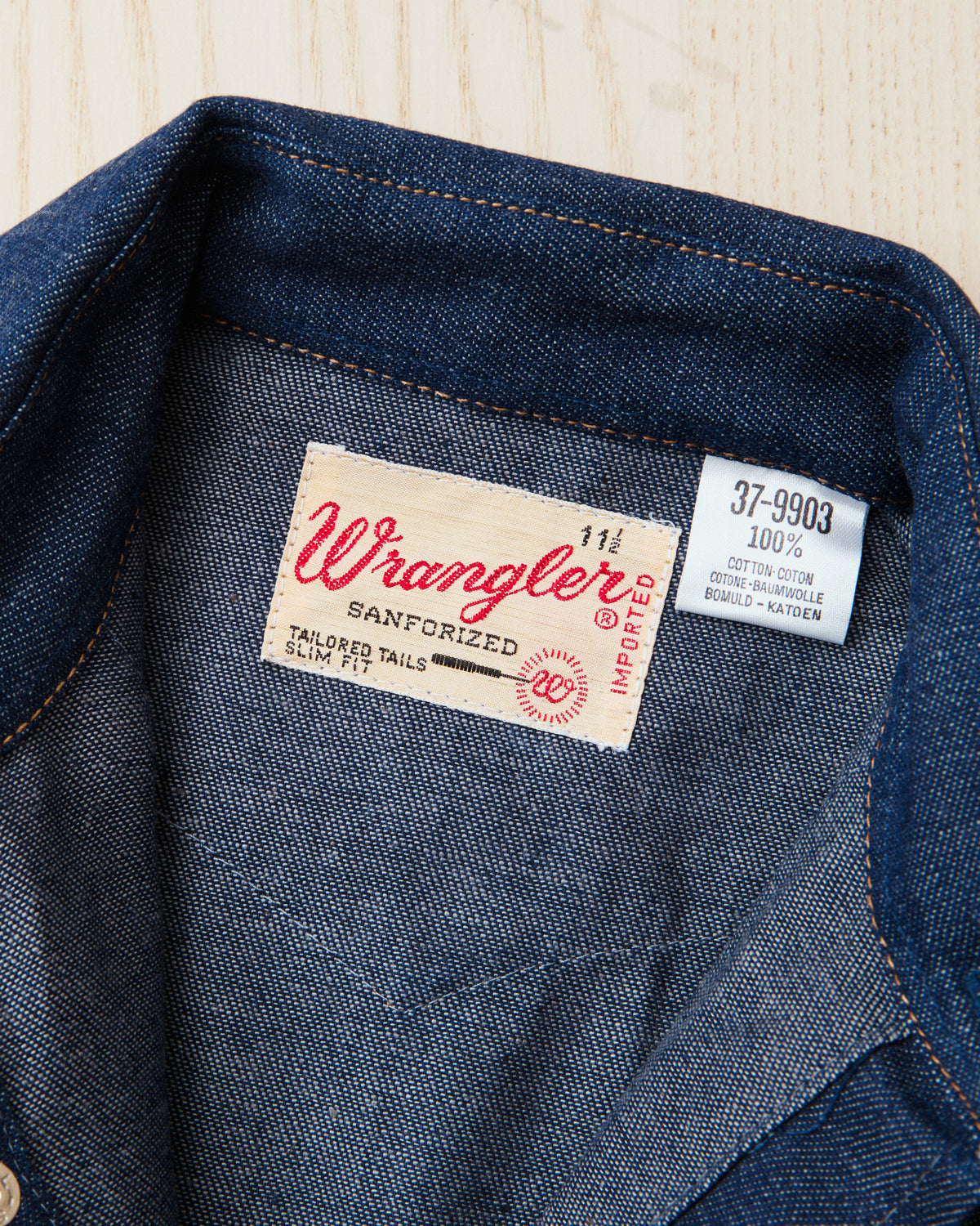 Vintage Dead Stock 70's Wrangler Children's Denim Shirt