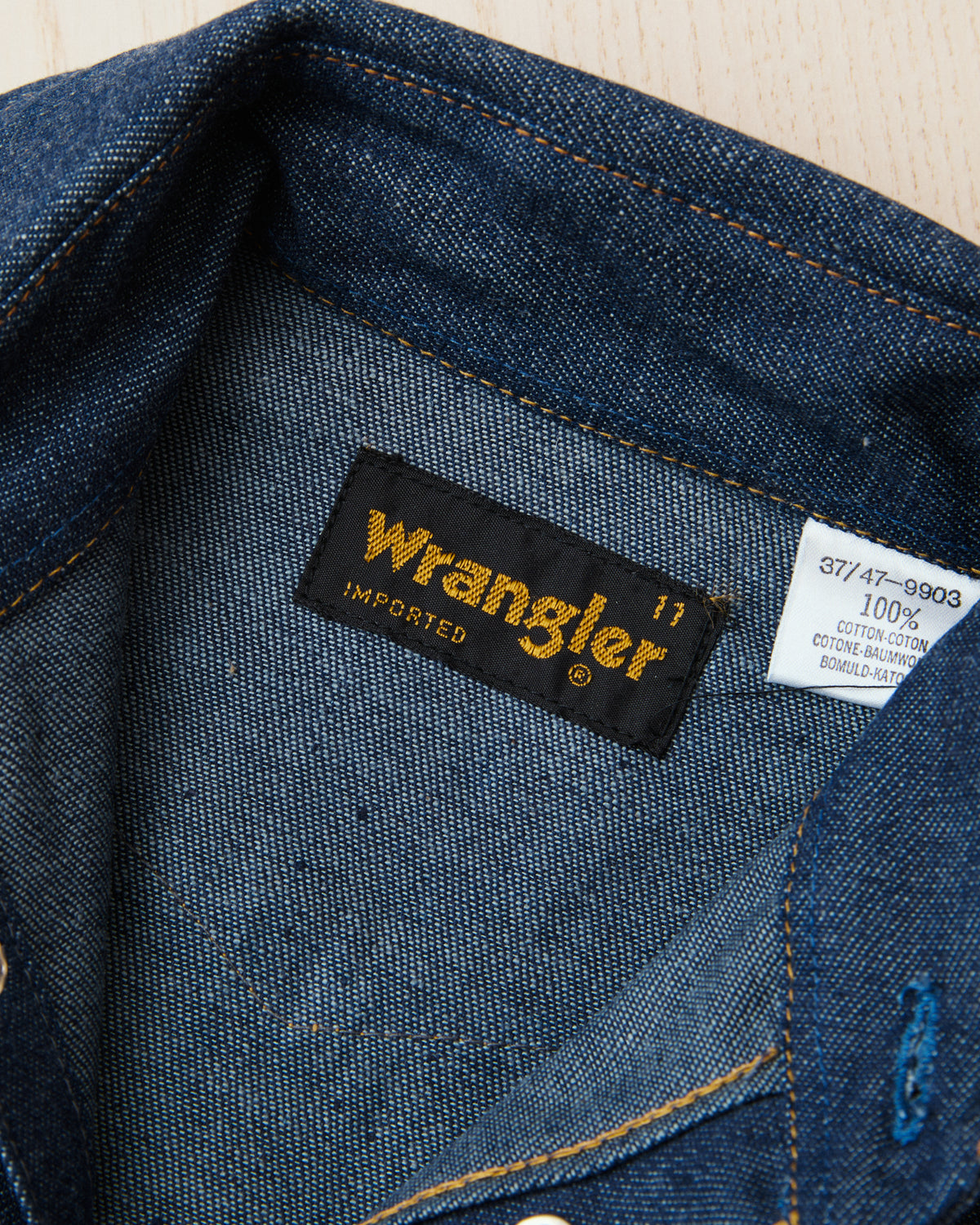 Vintage Dead Stock 70's Wrangler Children's Denim Shirt