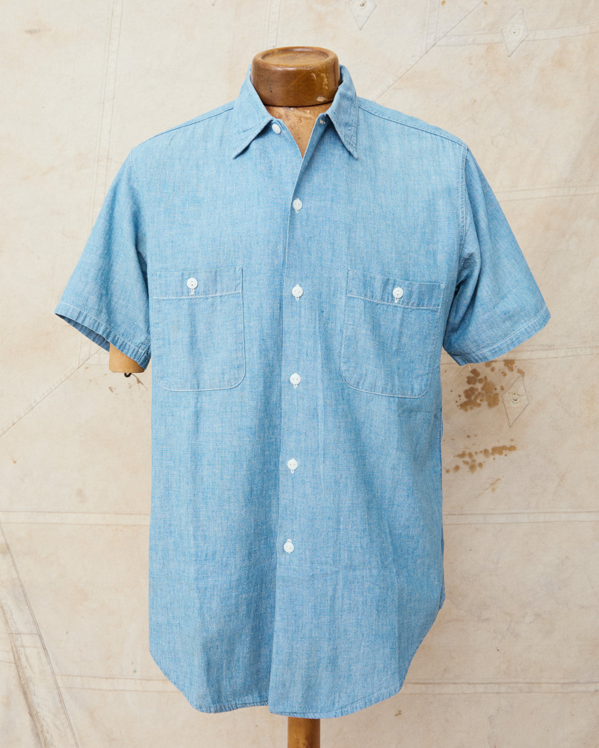 Vintage 1960's Big Mac Chambray Short Sleeve Shirt M