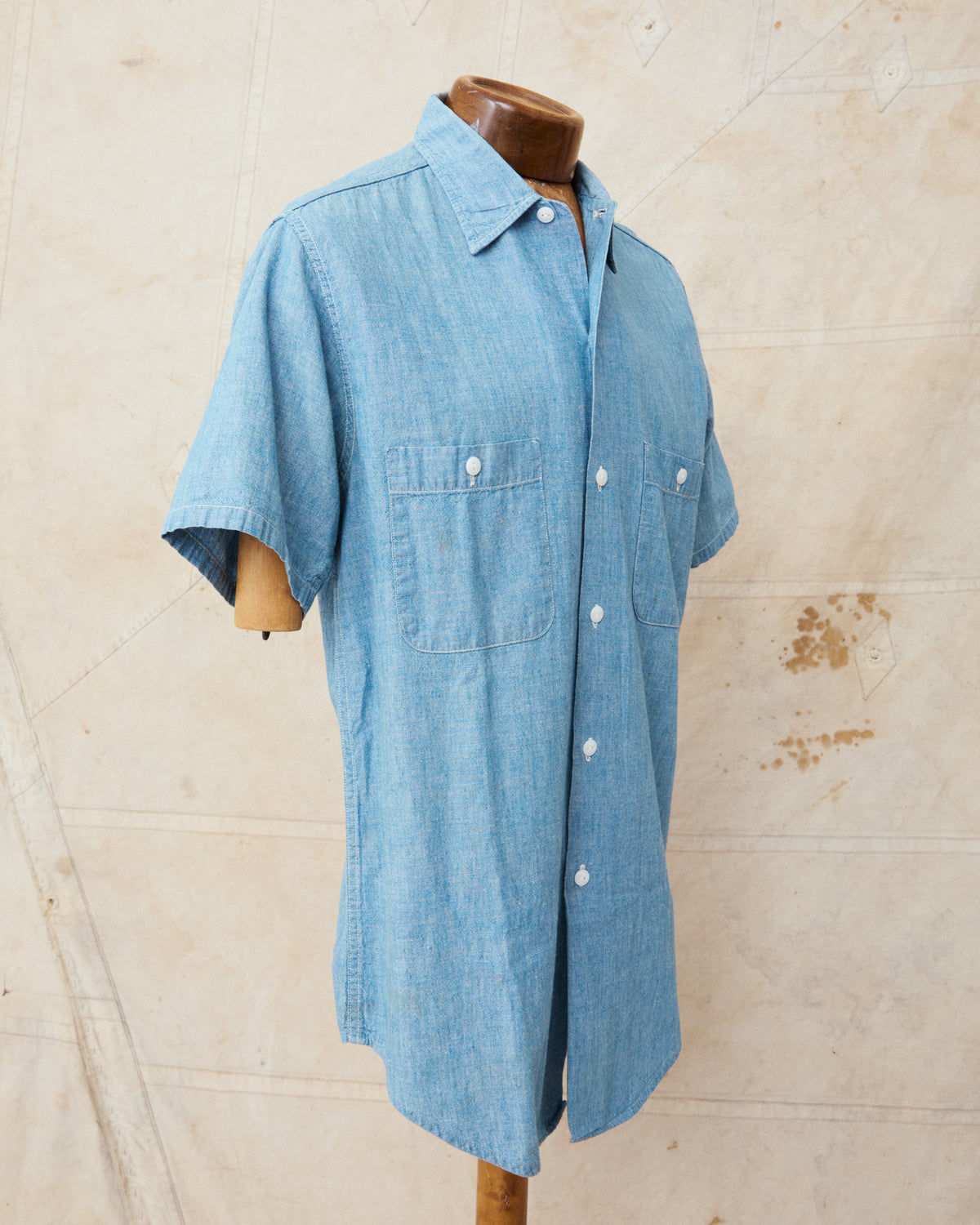 Vintage 1960's Big Mac Chambray Short Sleeve Shirt M