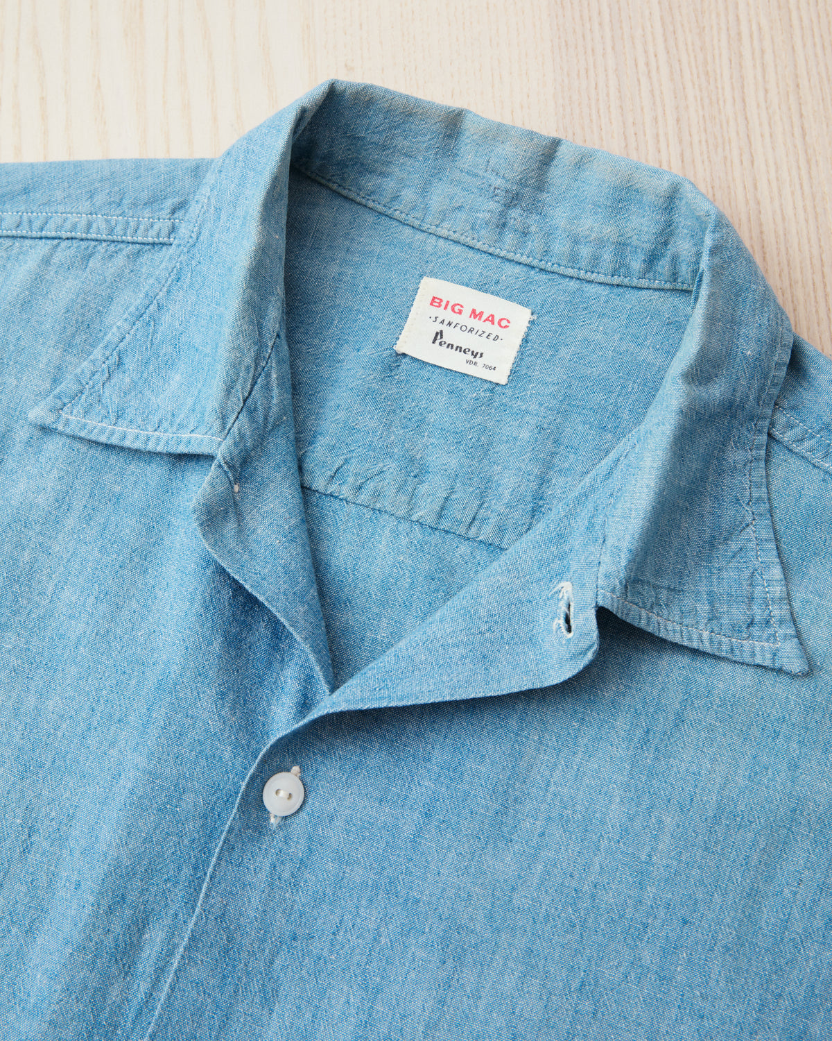 Vintage 1960's Big Mac Chambray Short Sleeve Shirt M