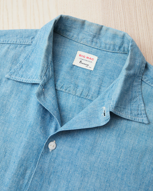 Vintage 1960's Big Mac Chambray Short Sleeve Shirt M