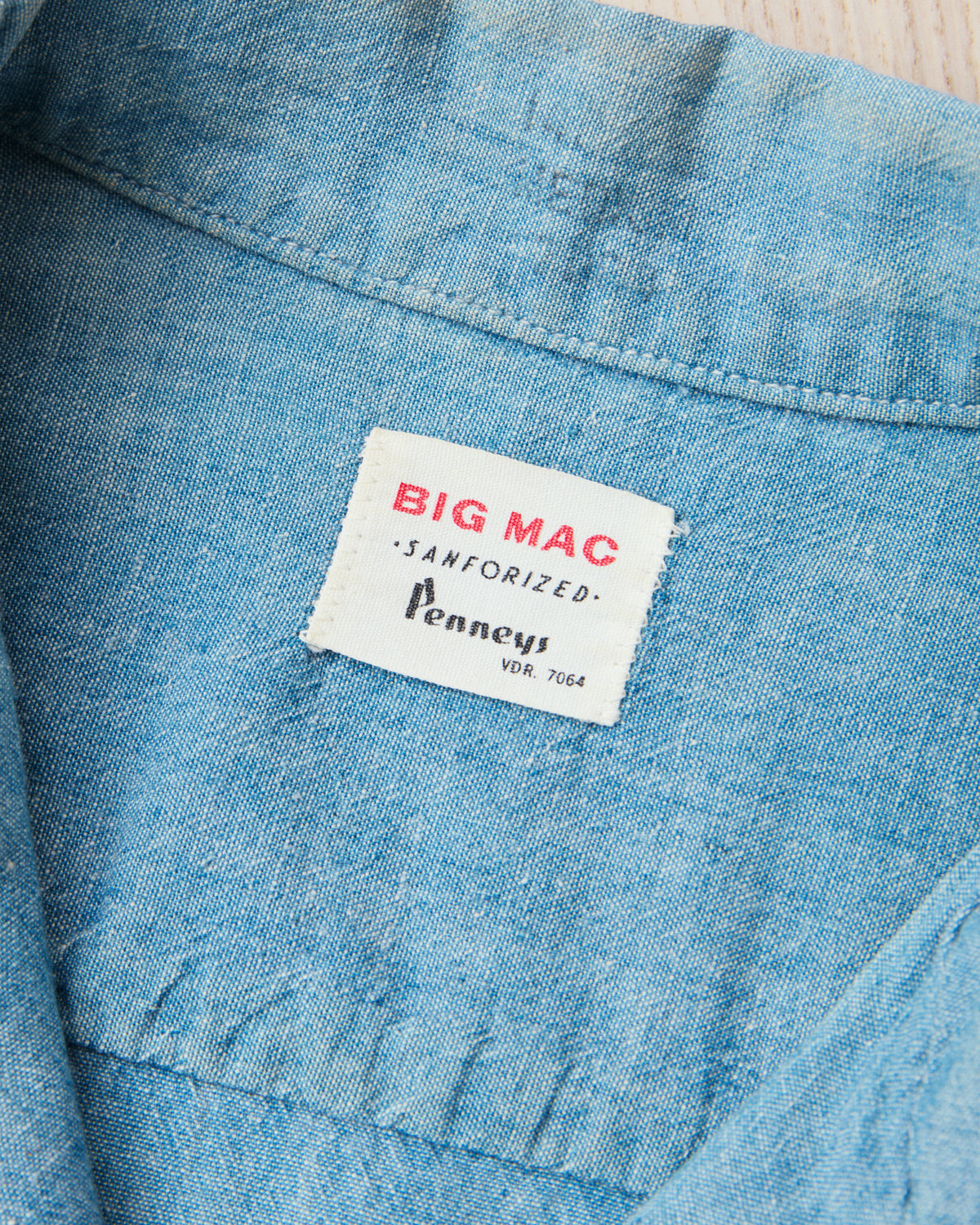 Vintage 1960's Big Mac Chambray Short Sleeve Shirt M