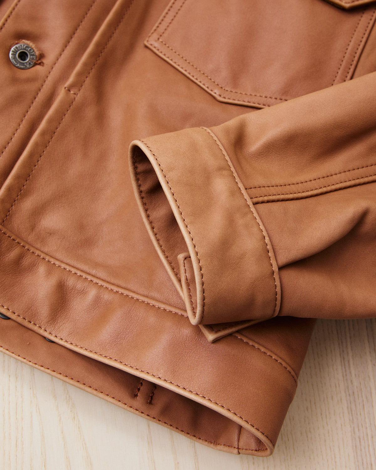 Second Hand Indigofera Grant Jacket Cognac Leather Size L