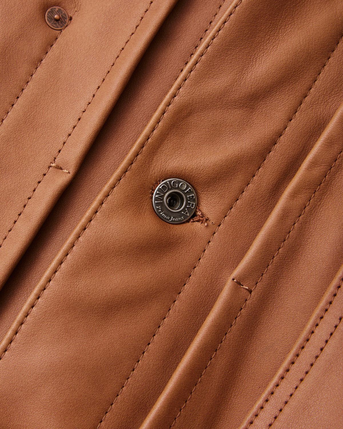 Second Hand Indigofera Grant Jacket Cognac Leather Size L