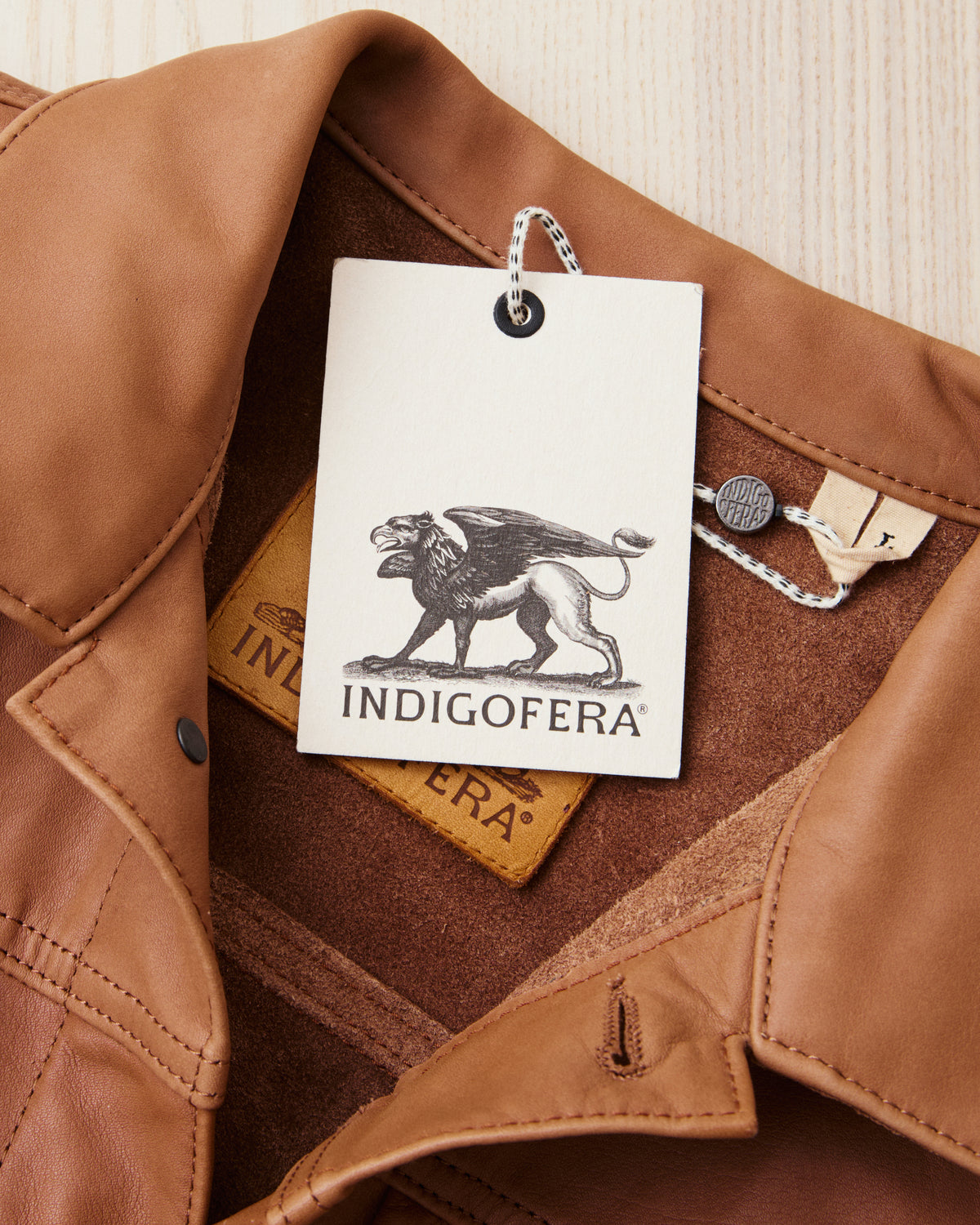 Second Hand Indigofera Grant Jacket Cognac Leather Size L