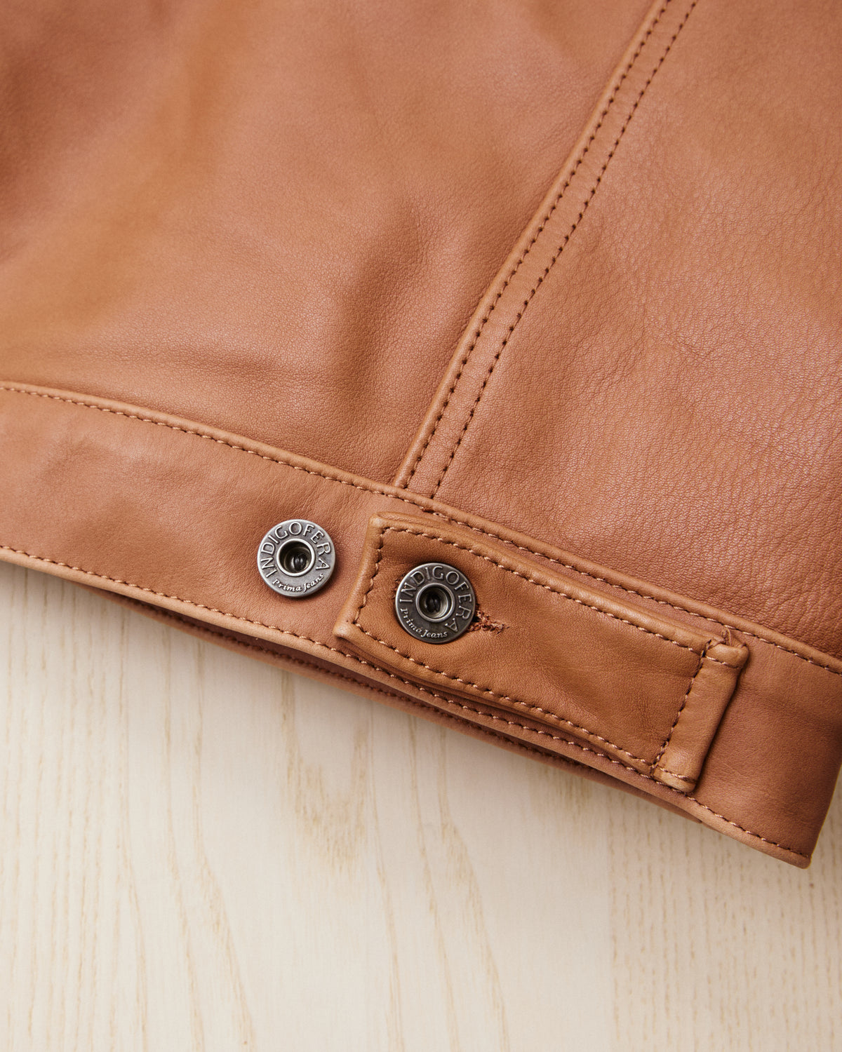 Second Hand Indigofera Grant Jacket Cognac Leather Size L