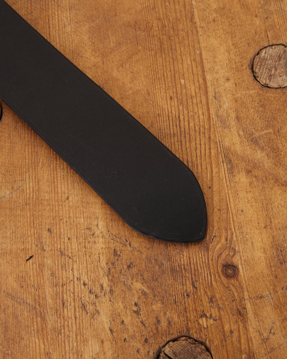 Lone Wolf Leather Belt Tärnsjö Black Veg Tanned Matt Nickel Buckle