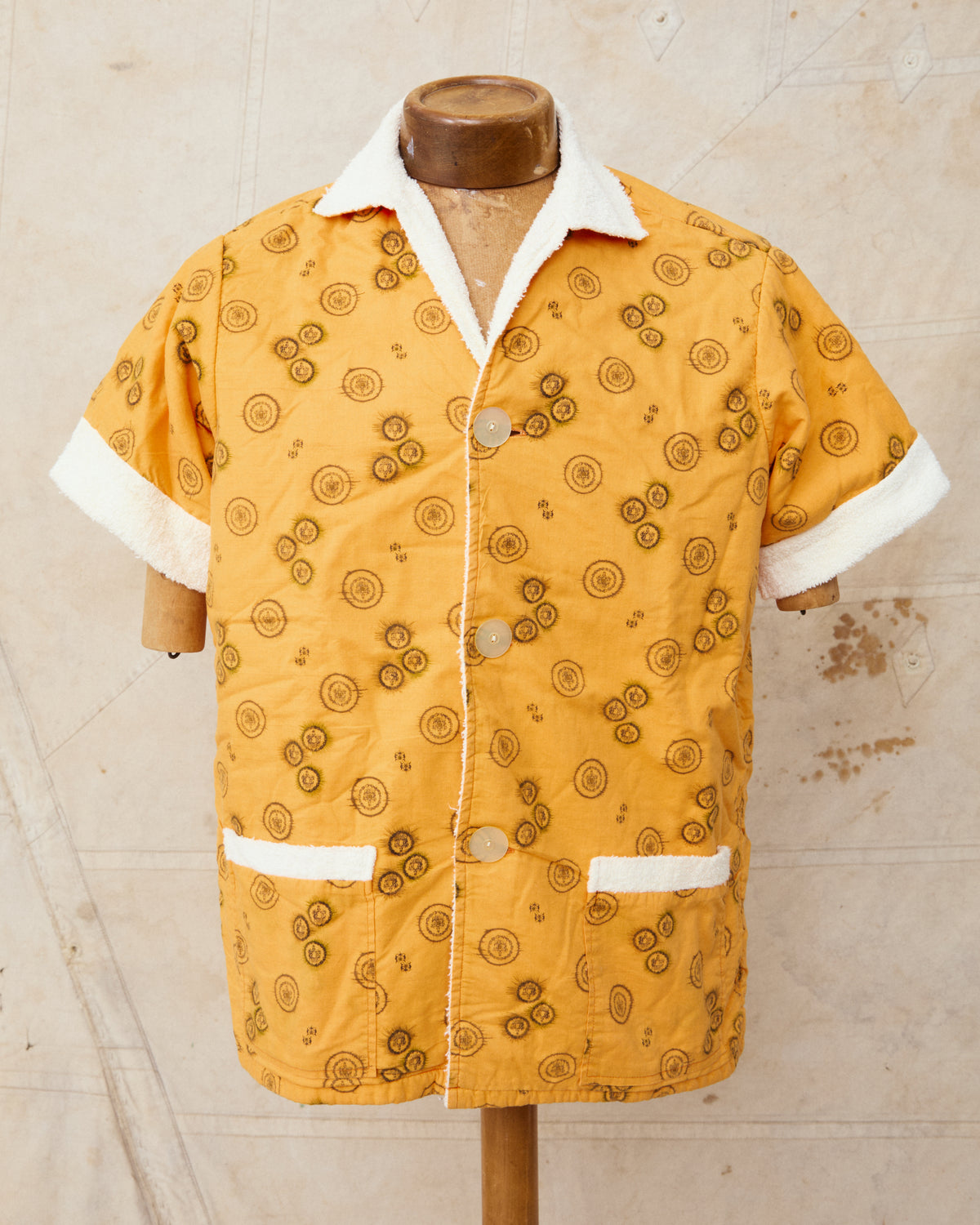 Vintage 50's Laguna Cabana Shirt Terry Cloth Lining