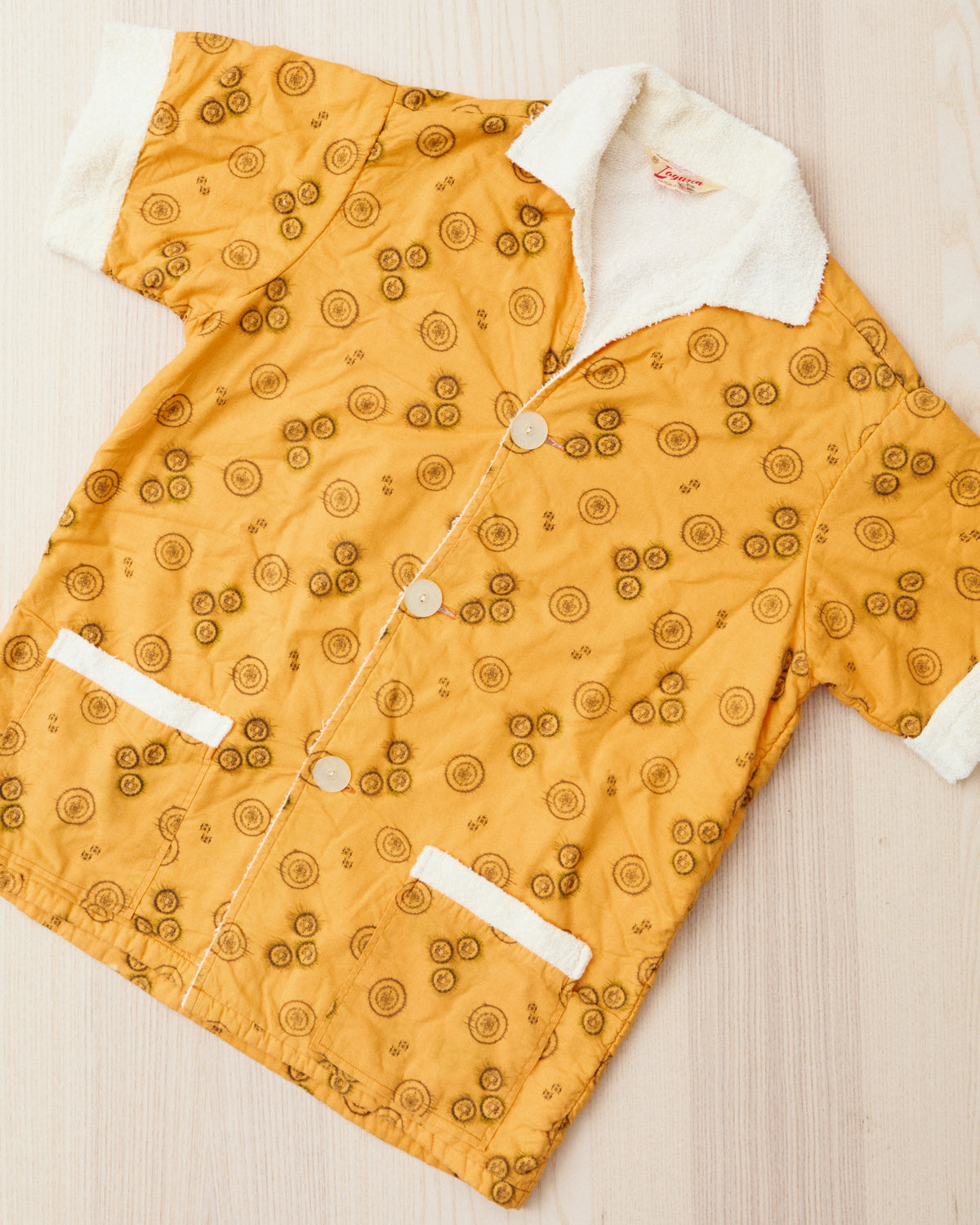 Vintage 50's Laguna Cabana Shirt Terry Cloth Lining