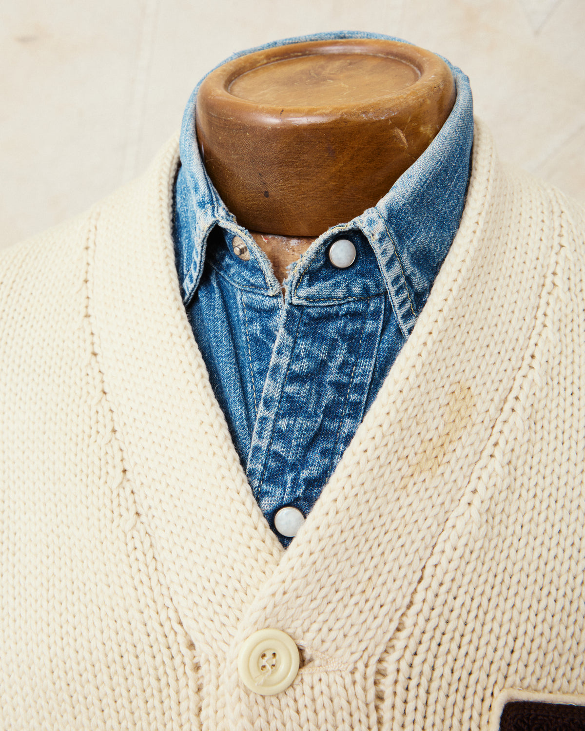 Vintage 50´s Bethlehem Sporting Goods Knitted Letterman Wool Cardigan