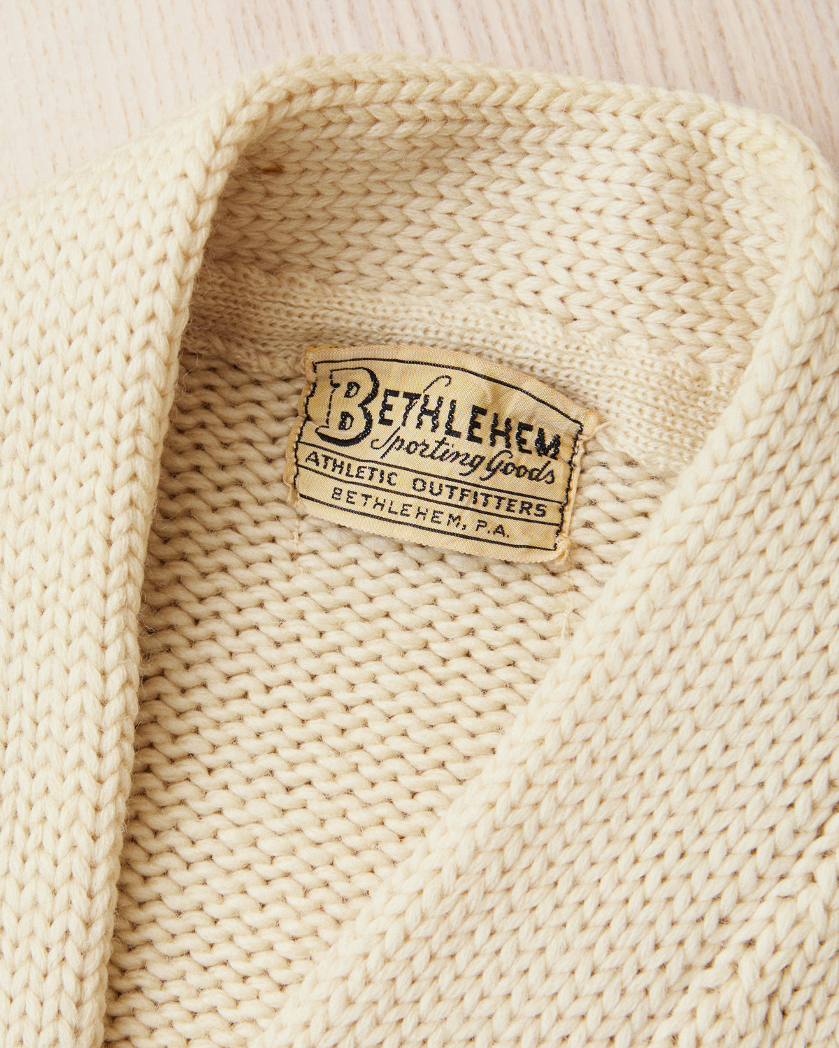 Vintage 50´s Bethlehem Sporting Goods Knitted Letterman Wool Cardigan