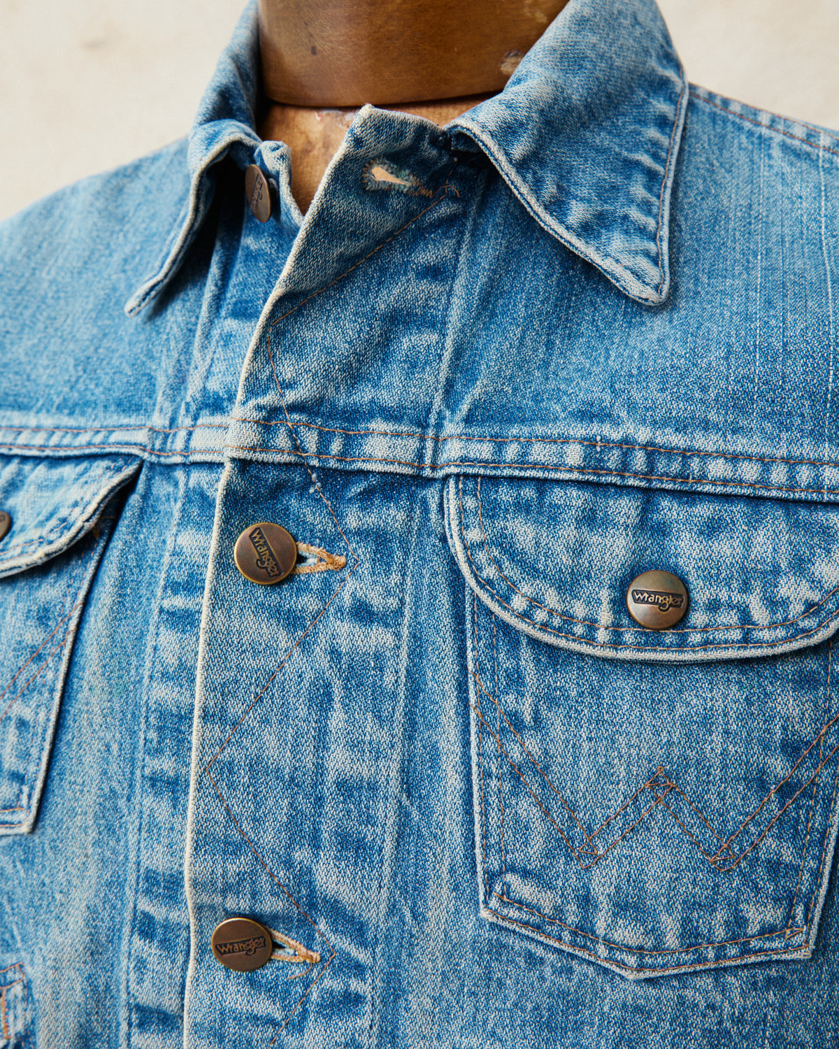 No. 2 Vintage 1980's Wrangler Broken Twill Denim Jacket Size 34