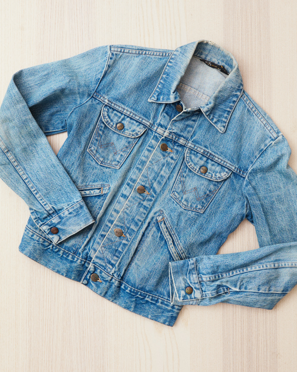 No. 2 Vintage 1980's Wrangler Broken Twill Denim Jacket Size 34