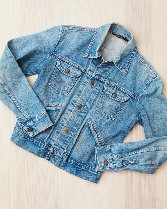 No. 2 Vintage 1980's Wrangler Broken Twill Denim Jacket Size 34