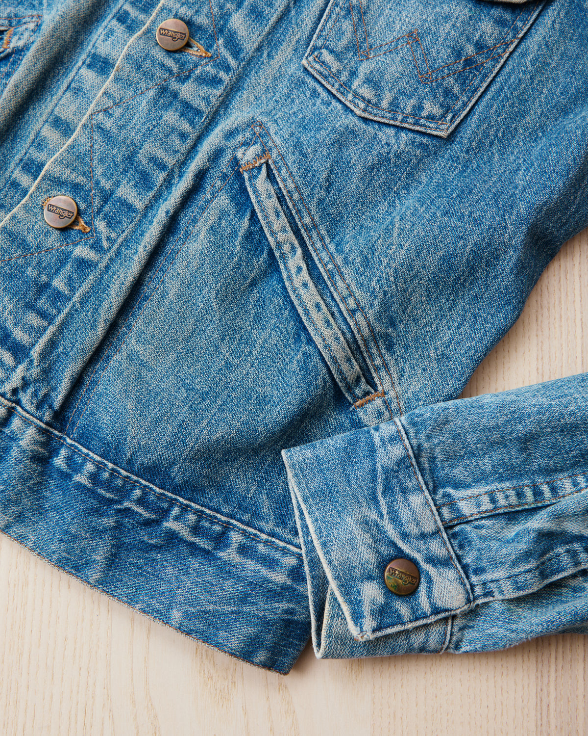 No. 2 Vintage 1980's Wrangler Broken Twill Denim Jacket Size 34