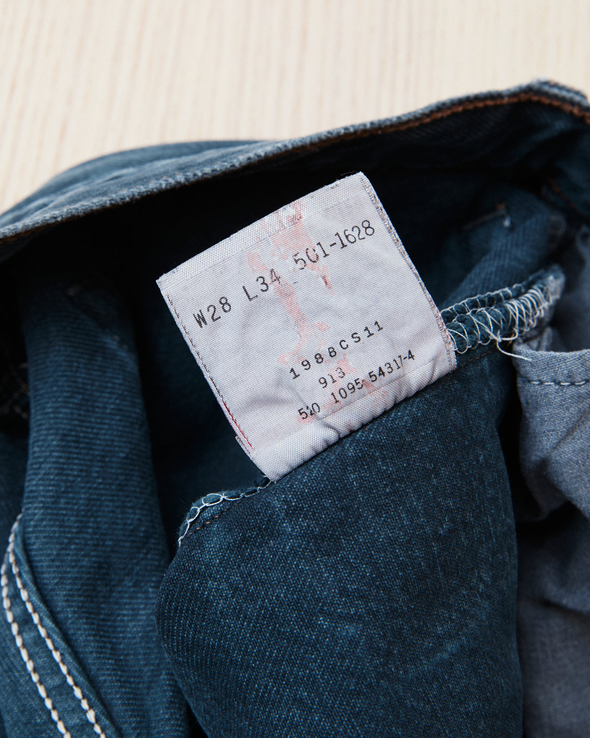 No. 22 Vintage 1990's Made in USA Levi's 501 Overdyed Jeans W 28 / L 34