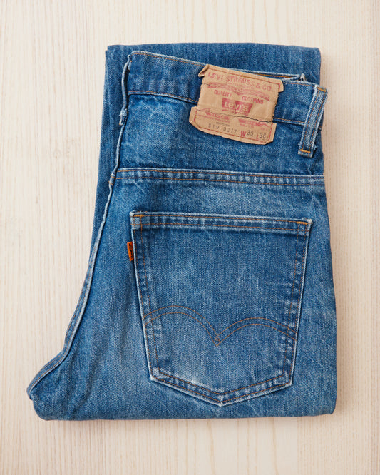Vintage 1970's Levi's 519 Orange Tab Jeans W30 / L36