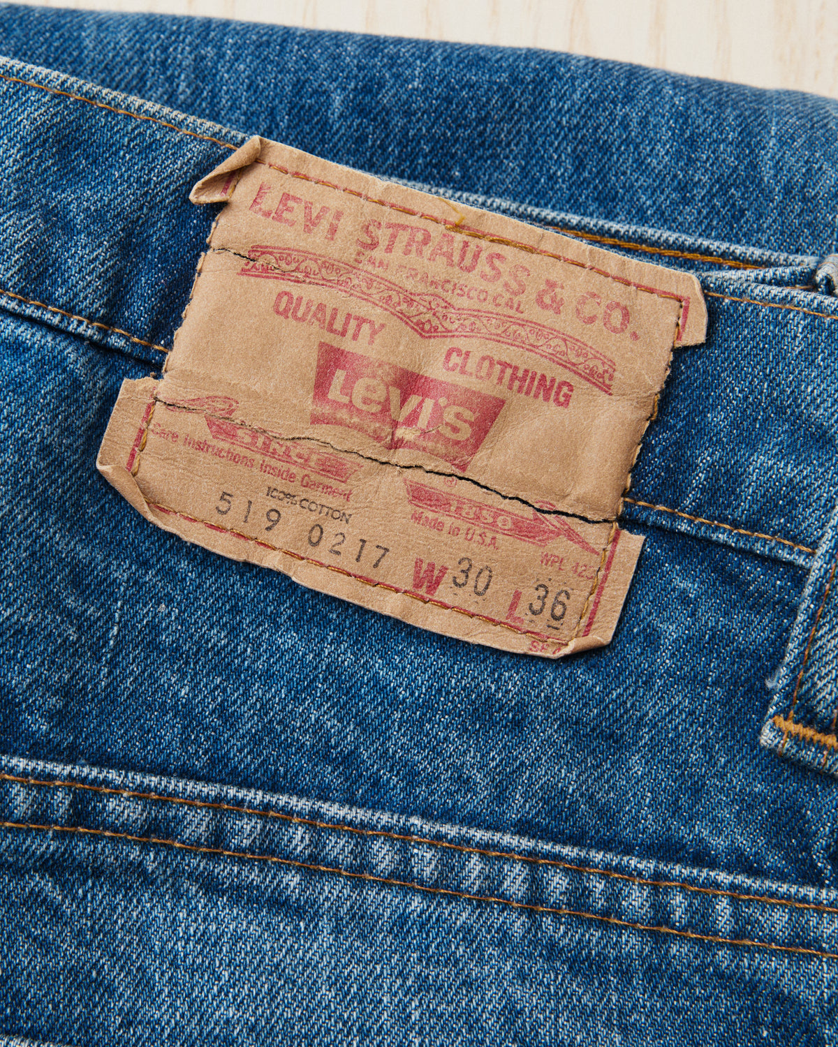 Vintage 1970's Levi's 519 Orange Tab Jeans W30 / L36
