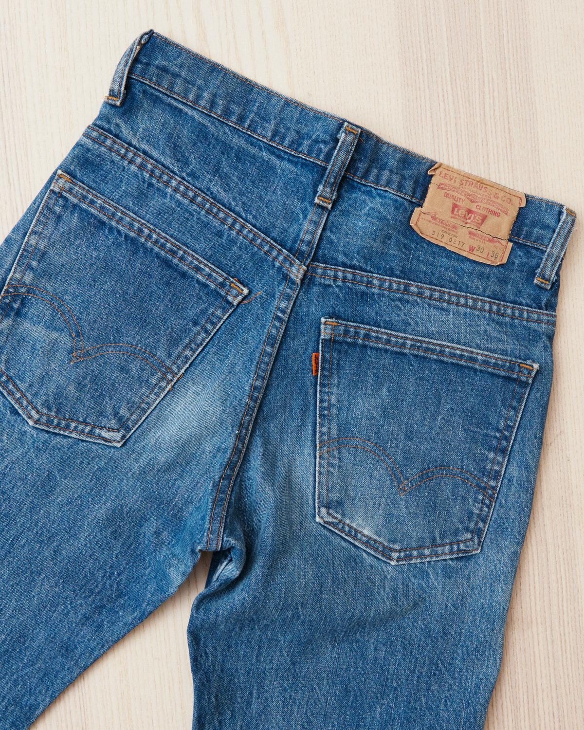 Vintage 1970's Levi's 519 Orange Tab Jeans W30 / L36