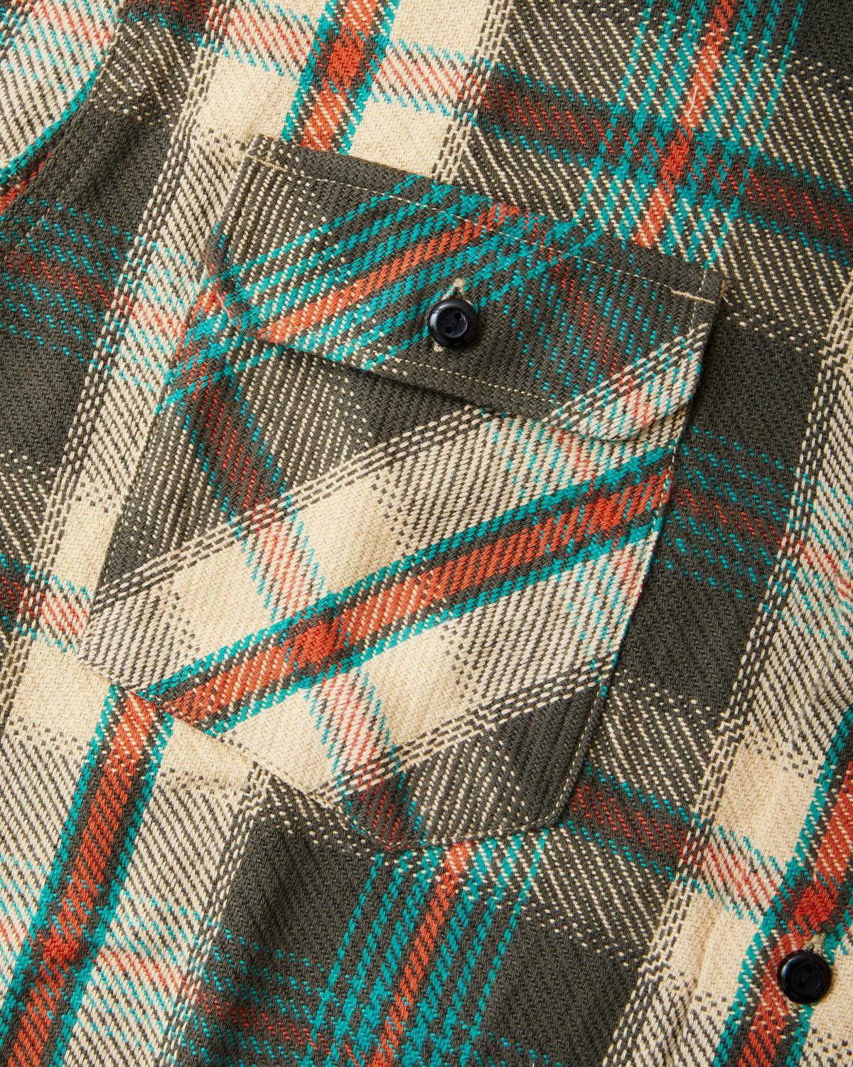 Indigofera Bryson Prima Flannel Shirt Check Charcoal/Beige