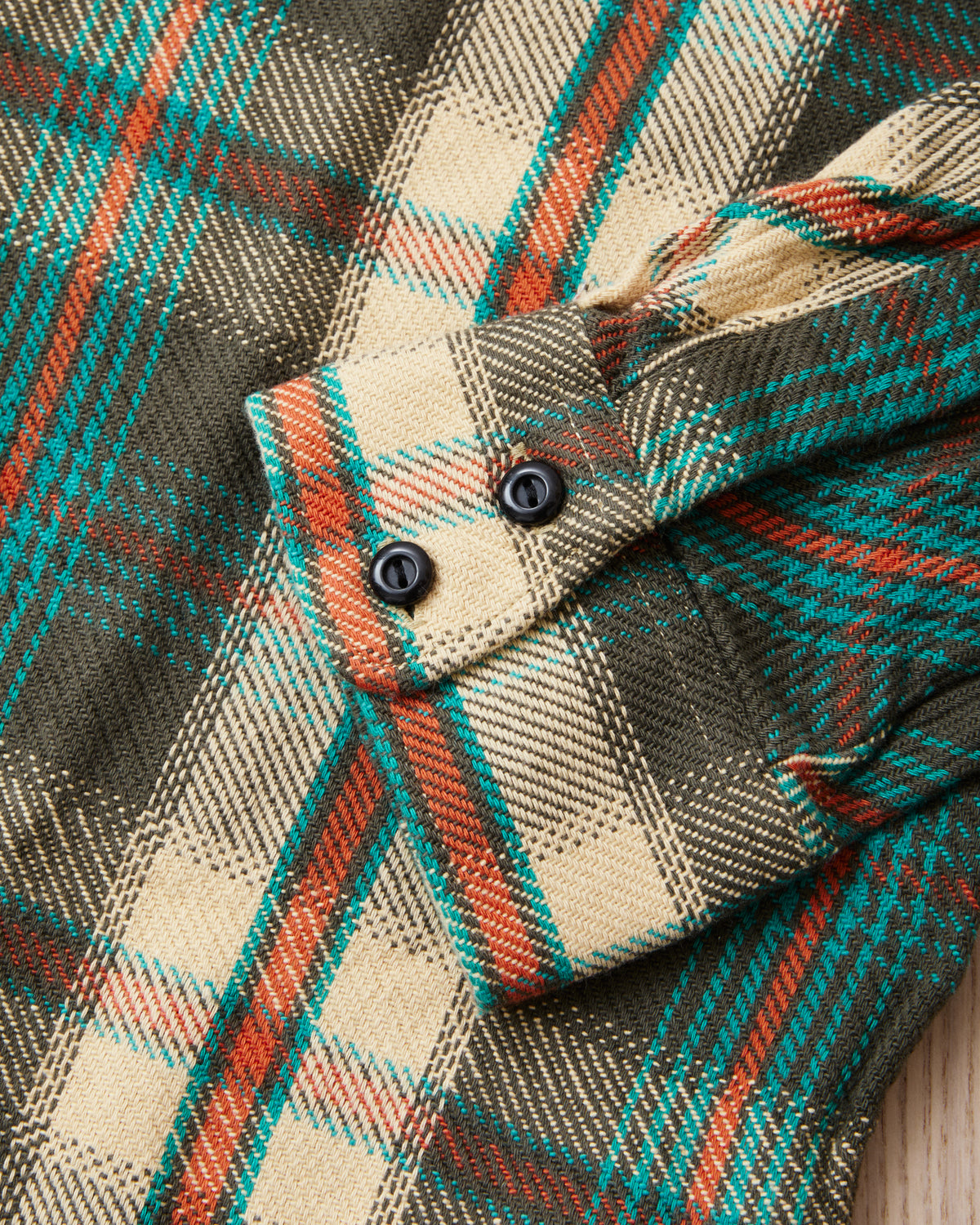 Indigofera Bryson Prima Flannel Shirt Check Charcoal/Beige