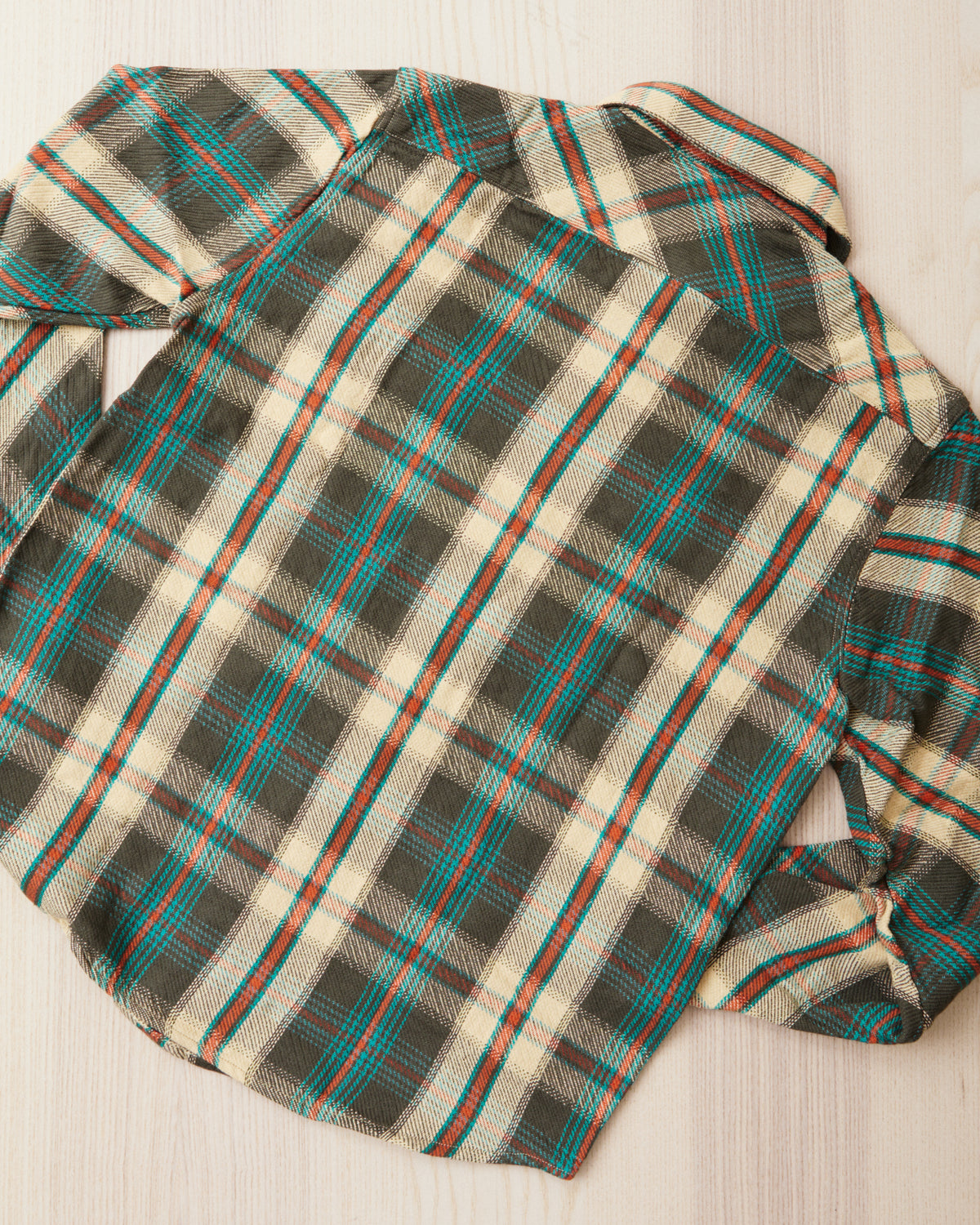 Indigofera Bryson Prima Flannel Shirt Check Charcoal/Beige